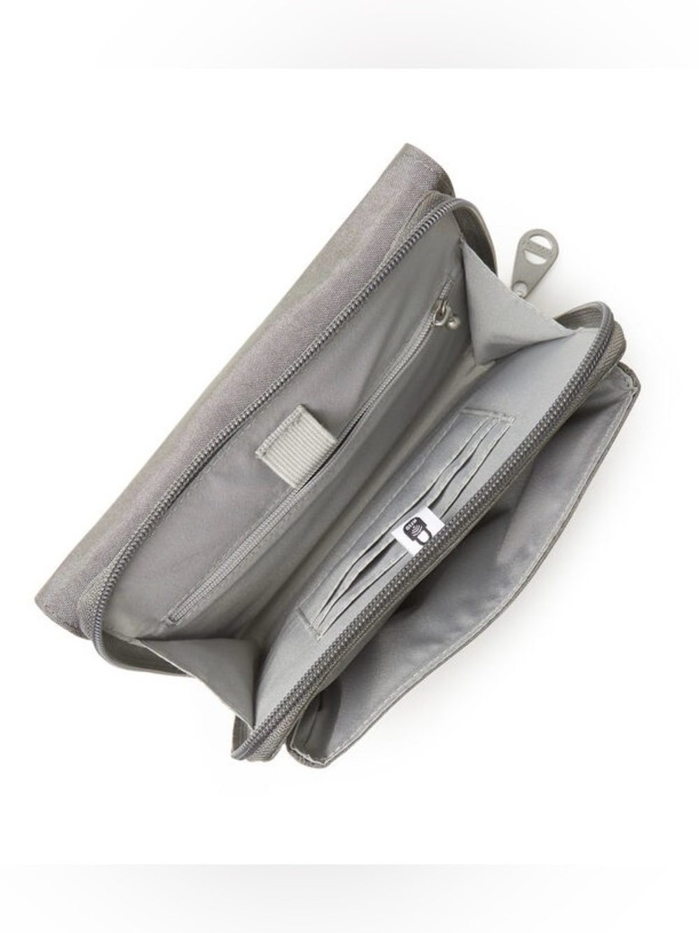 EUC. Baggallini Madrid Crossbody Purse, Gray with Brushed  Silver Hardware - Picture 5 of 8